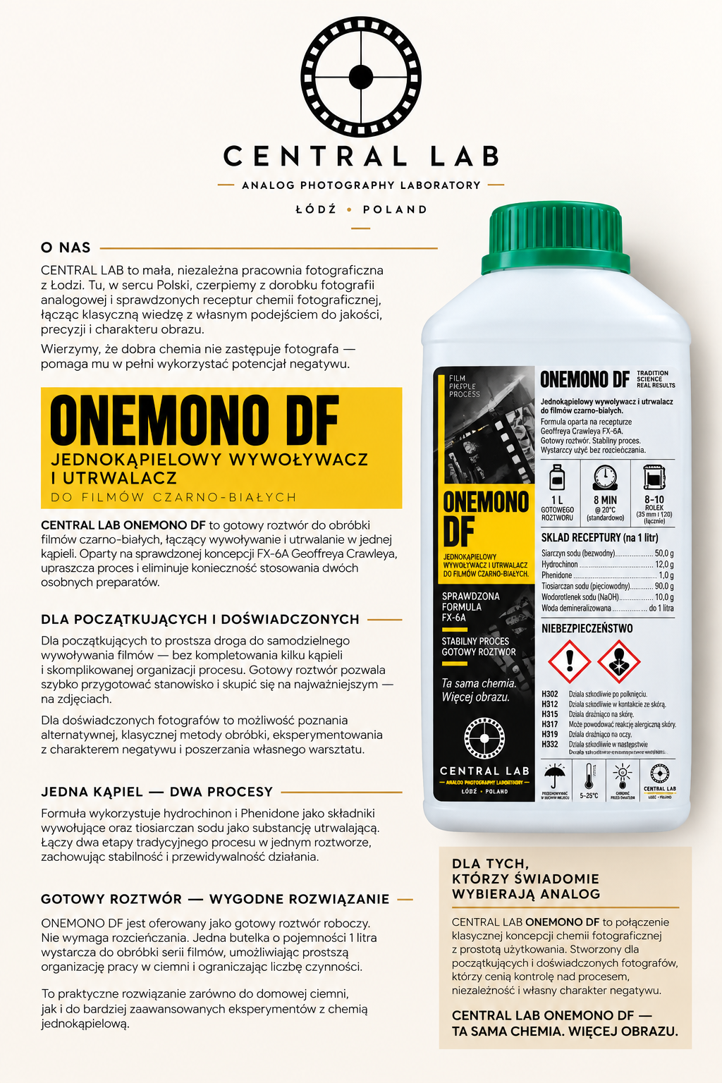 Ulotka produktu CENTRAL LAB ONEMONO DF
